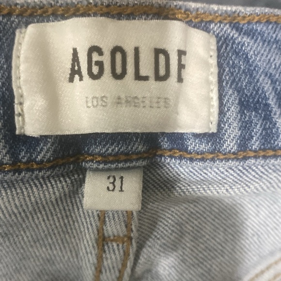 AGOLDE WILDER RIPPED KNEE RELAXED FIT STRETCH Classic Blue Jeans ICONIC 5 pocket - Picture 5 of 8